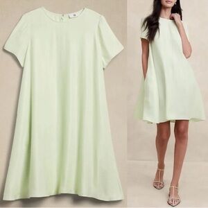 BANANA REPUBLIC AURELIA LINEN-BLEND MINI DRESS